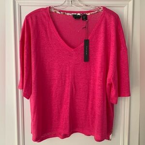 Hot Pink V-Neck Tee